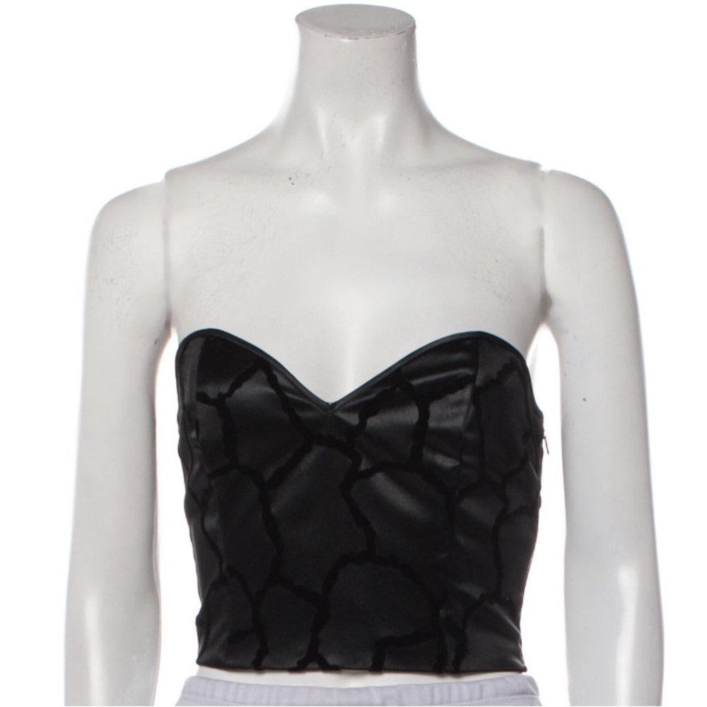 Joanna Mastroianni Black Strapless Top